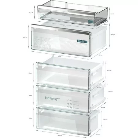 Siemens Combined Refrigerator - 440L - No Frost - KG49NAIBT