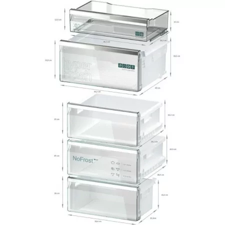 Siemens Combined Refrigerator - 263L - No Frost - KG39NAXCF