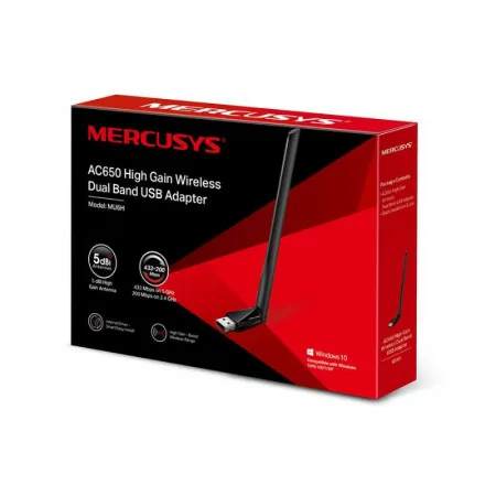 Adaptador de Rede USB Mercusys - AC650 - High Gain Wireless - Dual Band|Mercusys|6935364088064
