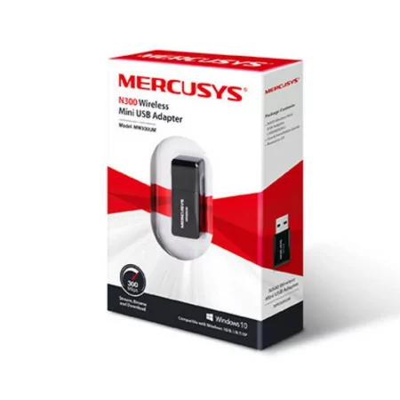 Adaptador de Rede USB Mercusys - 300Mbps - Mini - MW300UM|Mercusys|6957939000349
