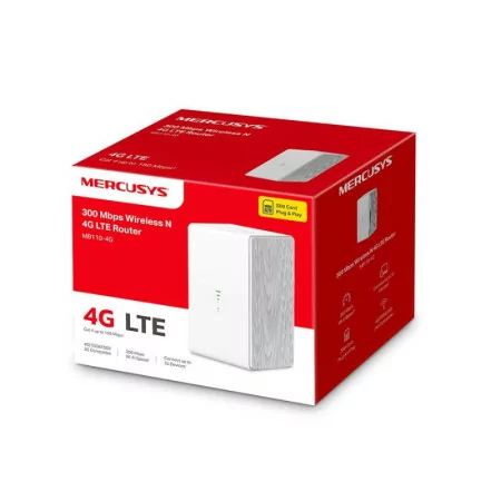 Router Mercusys - N300 - Single-Band - WiFi 4 - 4G LTE - 10/100 Mbps|Mercusys|6957939001247