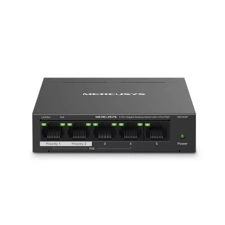 Mercusys Switch - 5 Gigabit Ports - PoE+ - MS105GP