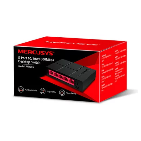 Switch Mercusys Mini - 5 Portas Gigabit - MS105G|Mercusys|6935364099619