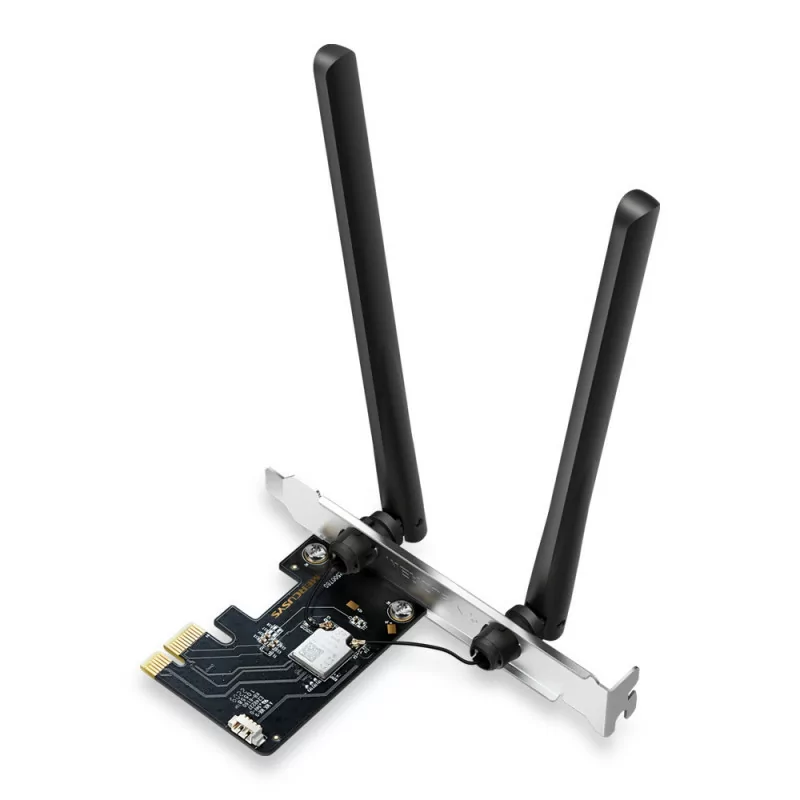 Mercusys Network Card - AXE5400 - Tri-Band - WiFi 6E - Bluetooth 5.2 Mercusys Network Card - AXE5400 - Tri-Band - WiFi 6E - Bluetooth 5.2