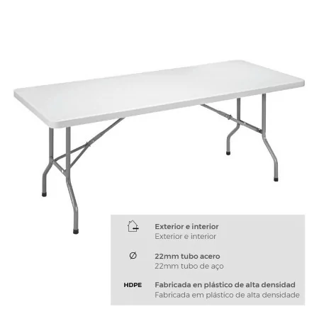 Mesa Drobável EdM - 180cmx74cmx74cm - Aço|EdM|8425998751307