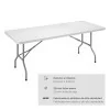 EdM Drobable Table - 180cmx74cmx74cm - Steel