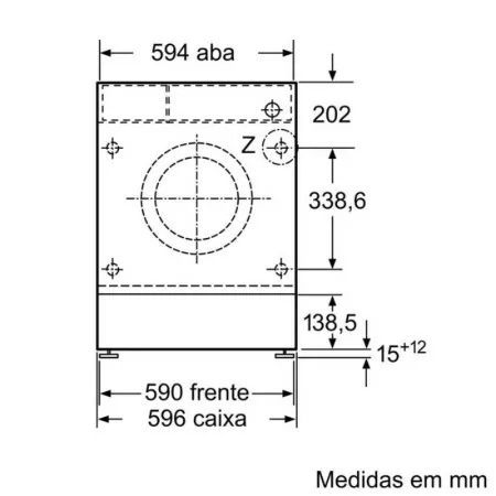 Máquina de Lavar Roupa de Encastre Siemens - 8Kg - 1200RPM - WI14W542ES|Siemens|4242003923085