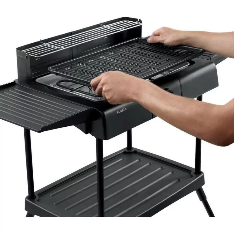 Grill Barbecue Flama - 2000W - 42x27cm - Negro