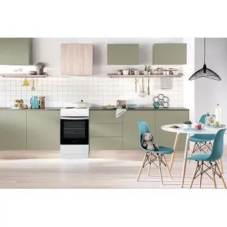 Indesit Electric Stove - 61L - 4 Zones - White - IS5E4KHW/EU