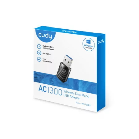 Adaptador USB Cudy - AC1300 - High Gain Wi-Fi - WU1300S|Cudy|6971690791186