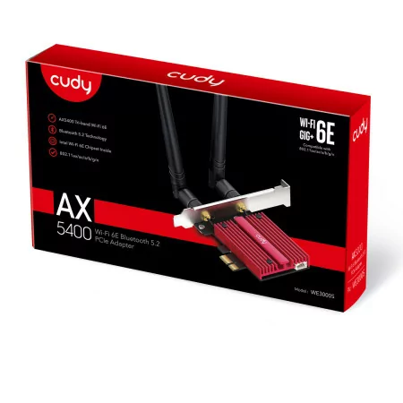 Placa de Rede Cudy - AX5400 - Wi-Fi 6E - WE3000S|Cudy|6971690791322