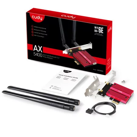 Placa de Rede Cudy - AX5400 - Wi-Fi 6E - WE3000S|Cudy|6971690791322