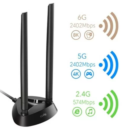 Placa de Rede Cudy - AX5400 - Wi-Fi 6E - WE4000|Cudy|6971690791407