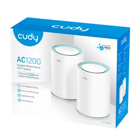Mesh Cudy System - M1300 - AC1200 - Dual-Band Wi-Fi 5 - Pack 2 Units