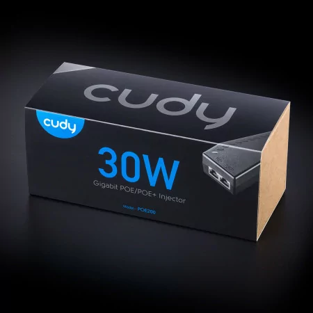 Injetor PoE+ Cudy - AC100 - 100/240V - 30W - Preto - POE200|Cudy|6971690790257