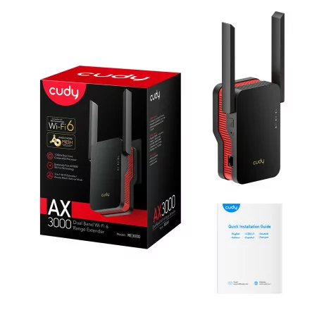 Cudy Repeater - AX3000 - Dual-Band Wi-Fi 6 - RE3000