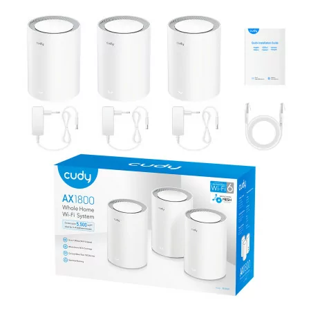 Mesh Cudy System - AX1800 - M1800 - Dual-Band Wi-Fi 6 - Pack 3 Units