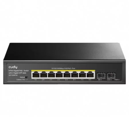 Cudy Switch - 8 Gigabit Ports - UnManaged PoE+ SFP - GS1008PS2