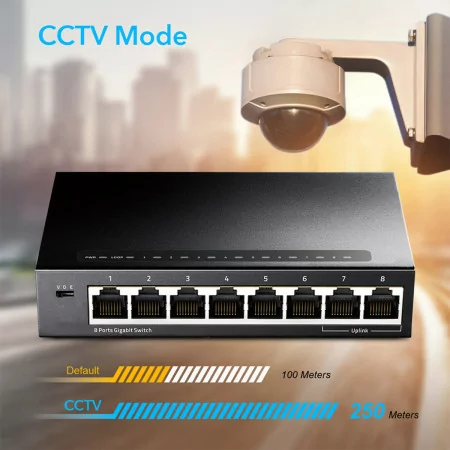 Switch Cudy - 8 Portas Gigabit - UnManaged - GS108|Cudy|6971690790554