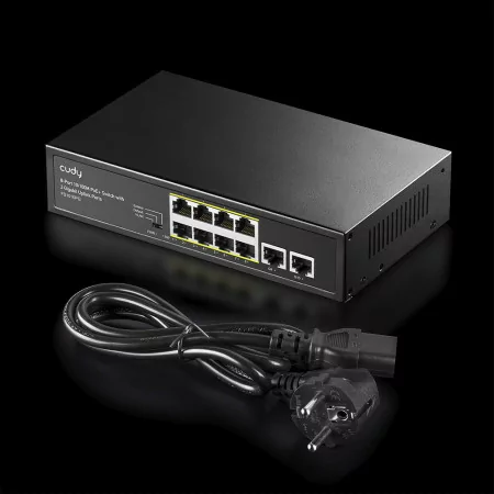 Switch Cudy - 8 Ports 10/100Mbps - UnManaged PoE+ - FS1010PG
