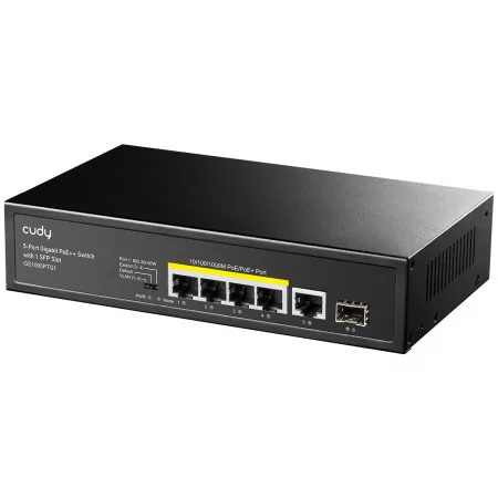 Cudy Switch - 5 Gigabit Ports - UnManaged PoE+ SFP - GS1005PTS1