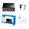 Switch Cudy - 5 Portas Gigabit - UnManaged - GS105|Cudy|6971690790431