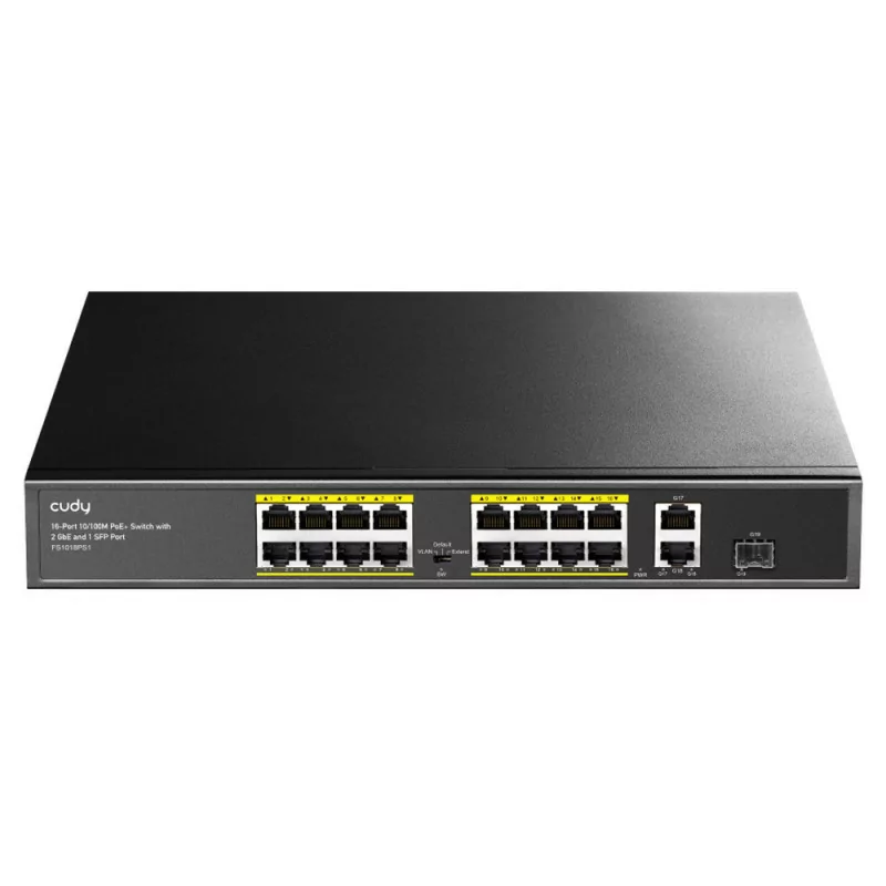 Switch Cudy - 16 Ports 10/100 Mbps - UnManaged - Poe+ SFP - FS1018PS1