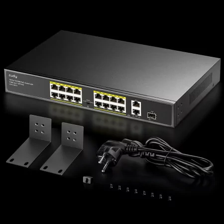 Switch Cudy - 16 Ports 10/100 Mbps - UnManaged - Poe+ SFP - FS1018PS1