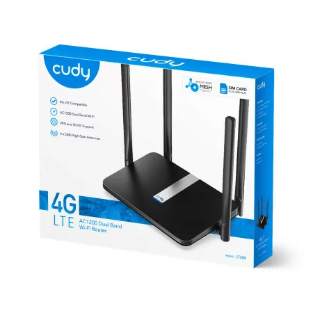 Router Cudy - AC1200 - Dual-Band Wi-Fi 5 - 4G LTE - LT500