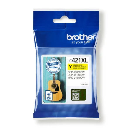 Tinteiro Brother - Amarelo - 500 Páginas - LC421XL|Brother|4977766810432