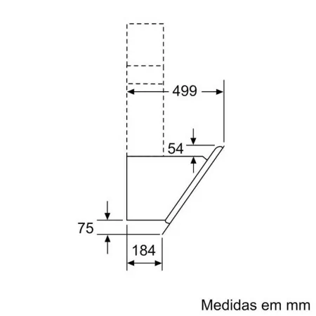 Chaminé de Parede Bosch - Série 4 - 80cm - Preta - Clear Glass - DWK87CM60|Bosch|4242005172986