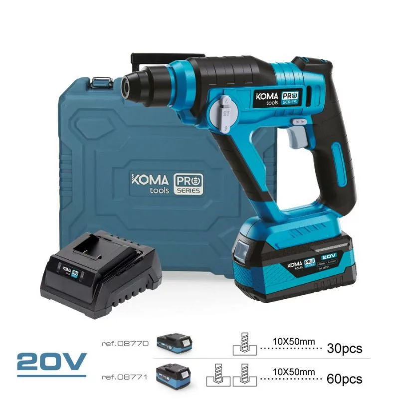 Berbequim Koma Tools Pro Series - 20V - c/ Bateria - Azul - 08373