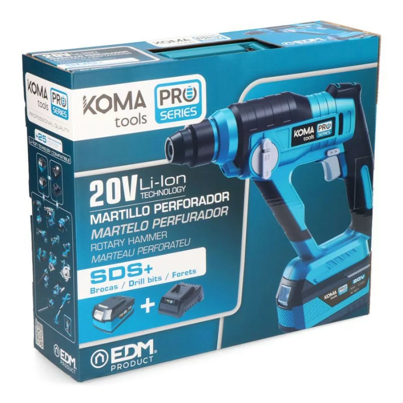 Berbequim Koma Tools Pro Series - 20V - c/ Bateria - Azul - 08373