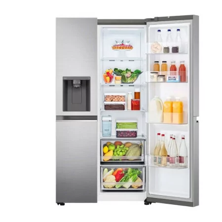 LG Side by Side Fridge - 635L - No Frost - Shiny Steel - GSLV71PZTD