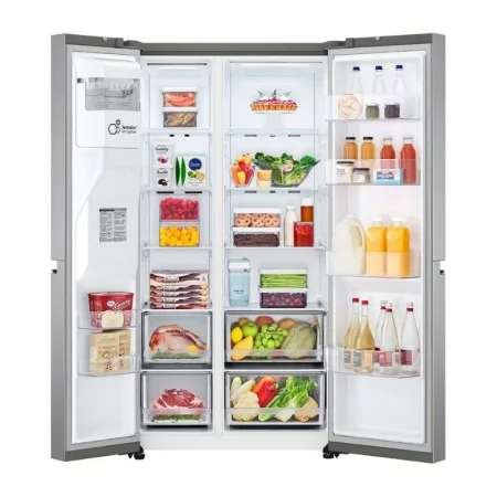 LG Side by Side Fridge - 635L - No Frost - Shiny Steel - GSLV71PZTD