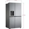 LG Side by Side Fridge - 635L - No Frost - Shiny Steel - GSLV71PZTD