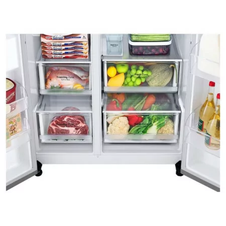 Frigorífico Side by Side LG - 635L - No Frost - Shiny Steel - GSLV71PZTD|LG|8806091633309