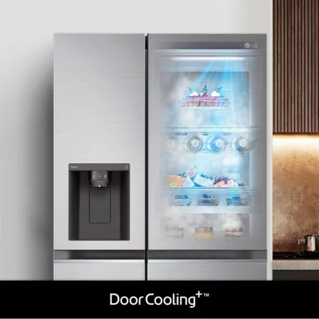 LG Side by Side Fridge - 635L - No Frost - Shiny Steel - GSLV71PZTD