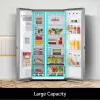LG Side by Side Fridge - 635L - No Frost - Shiny Steel - GSLV71PZTD
