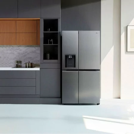 LG Side by Side Fridge - 635L - No Frost - Shiny Steel - GSLV71PZTD