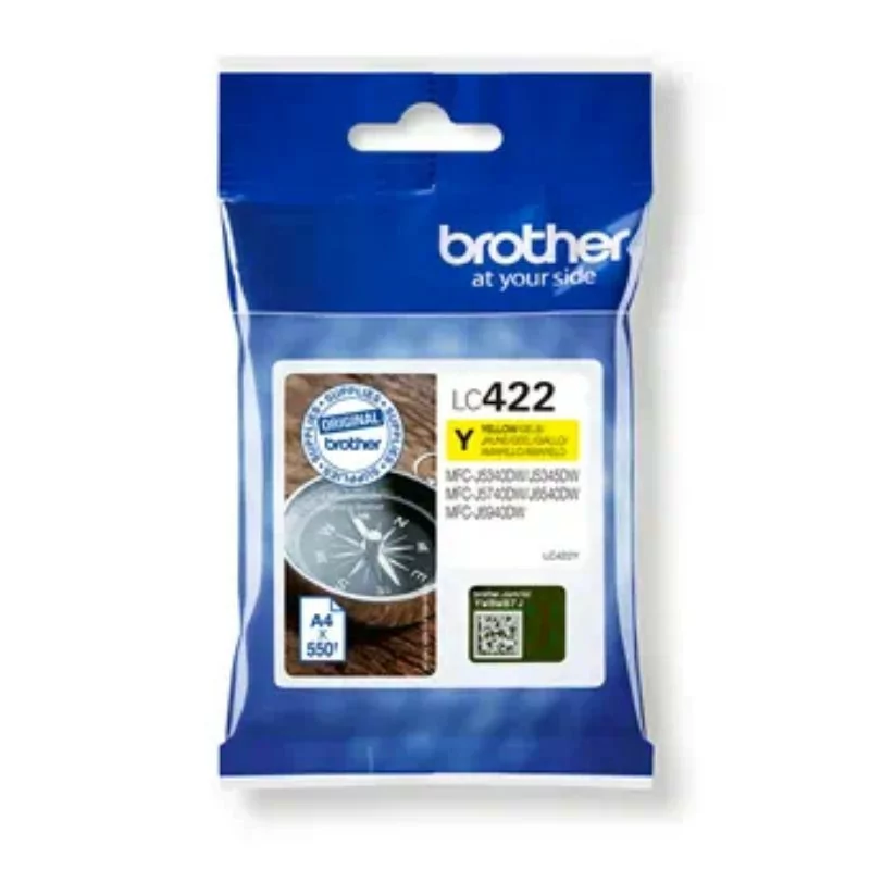 Tinteiro Brother - Amarelo - 550 Páginas - LC422Y|Brother|4977766815574 Tinteiro Brother - Amarelo - 550 Páginas - LC422Y|Brother|4977766815574