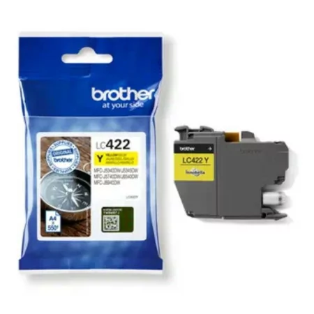 Tinteiro Brother - Amarelo - 550 Páginas - LC422Y|Brother|4977766815574