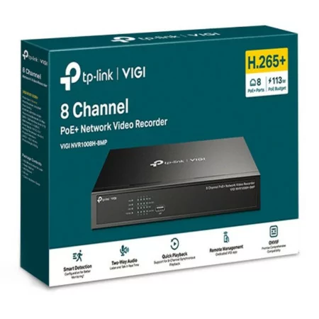 TP-Link Recorder - 8 PoE Channels - 4k - VIGI NVR1008H-8MP