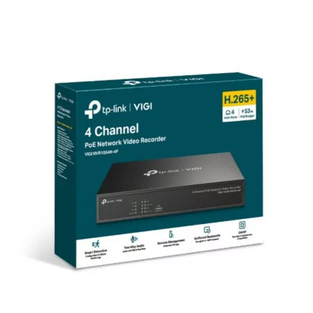 Gravador TP-Link - 4 Canais PoE - 4k - VIGI NVR1104H-4P|TP-Link|4897098688748