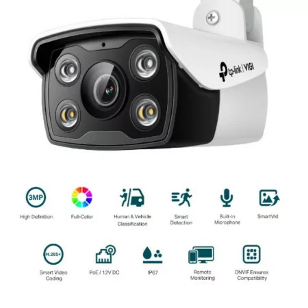 Câmara Bullet TP-Link - 4mm - 3MP - IR 30m - IP67 - VIGI C330|TP-Link|4897098689912