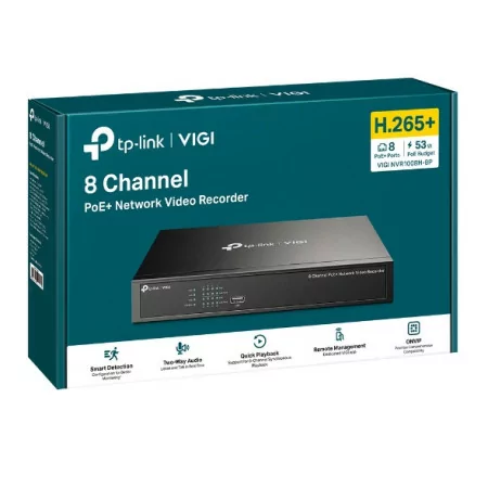 TP-Link Recorder - 8 PoE Channels - VIGI NVR1008H-8P