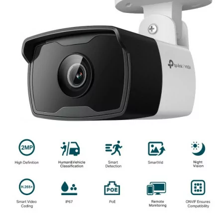 Câmara Bullet TP-Link - 2.8mm - 2MP - IR 30m - IP67 - VIGI C320I|TP-Link|4897098688939