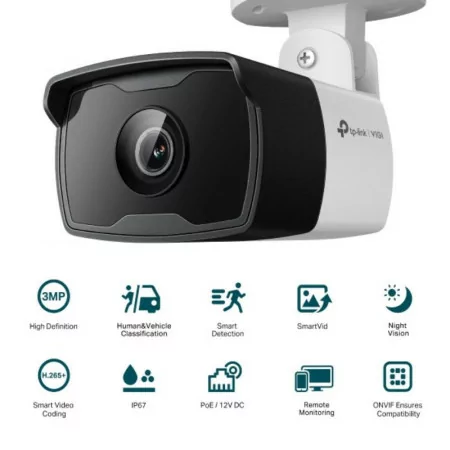 Câmara Bullet TP-Link - 2.8mm - 3MP - IR 30m - IP67 - VIGI C330I|TP-Link|4897098688960