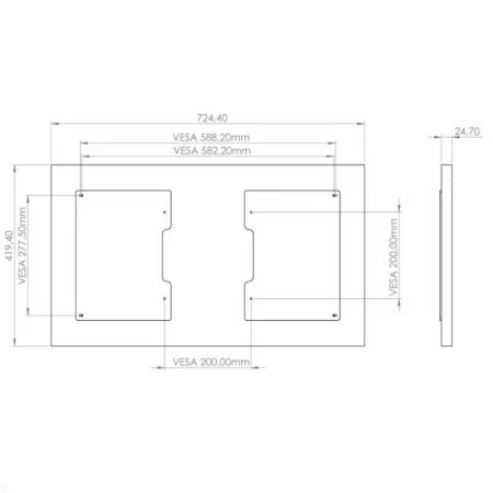 MonLines V071 - Adaptador VESA p/ Samsung Frame 32|MonLINES|