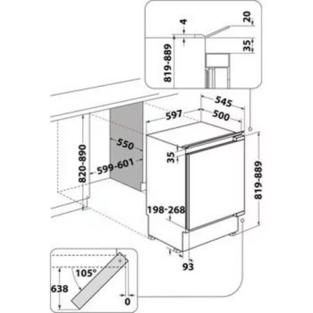 Built-in Refrigerator - 126L - Class F - ARG 913 1